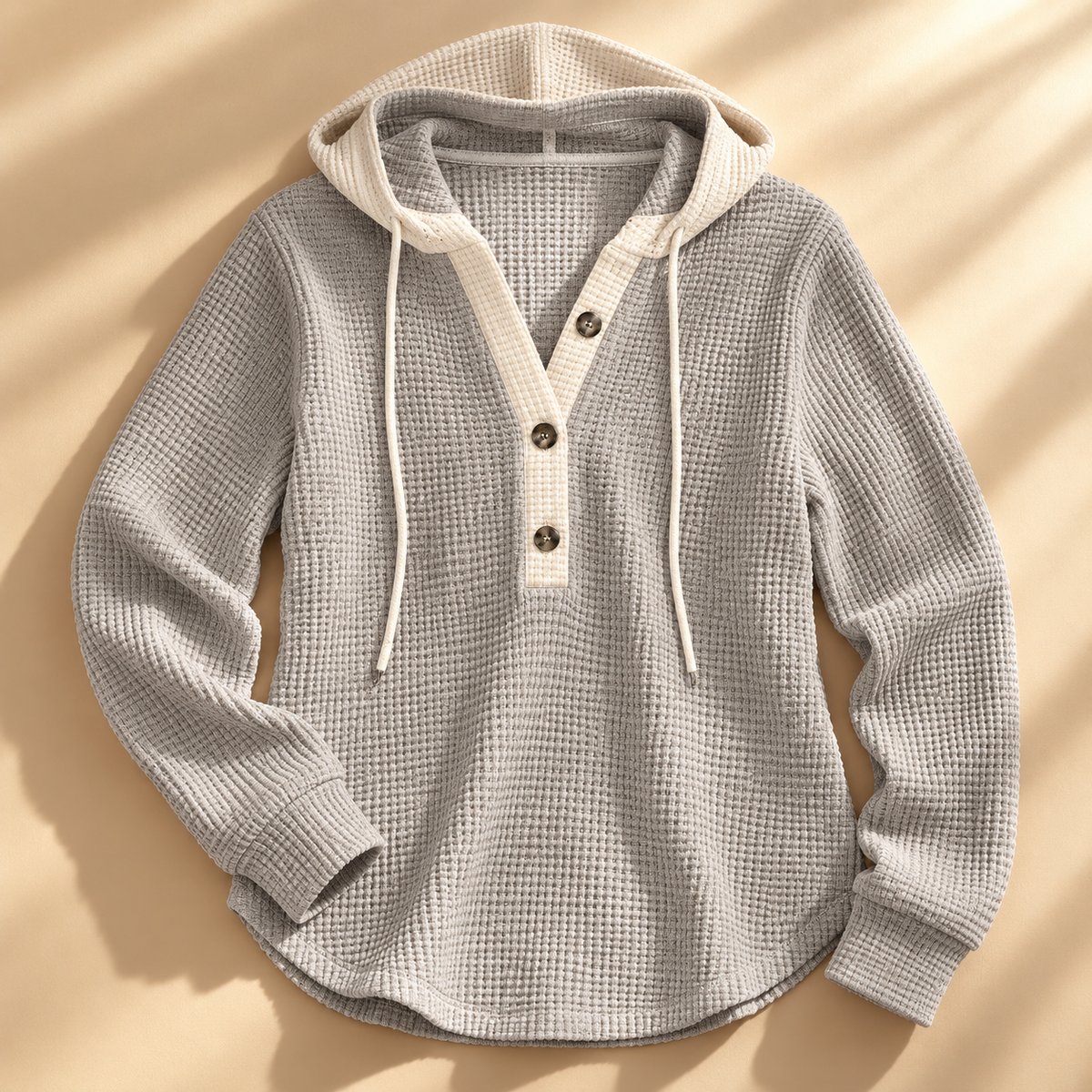 Jesse Bell Camiseta Henley de Tejido Waffle