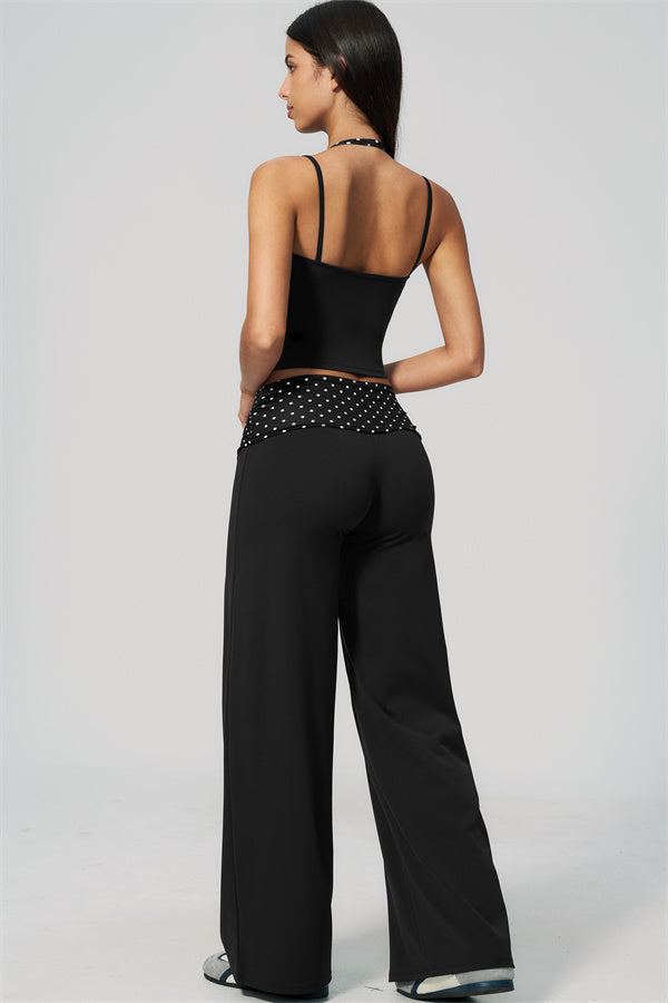 Enliven 2-delige set: mouwloze top met halternek en broek met rechte pijpen