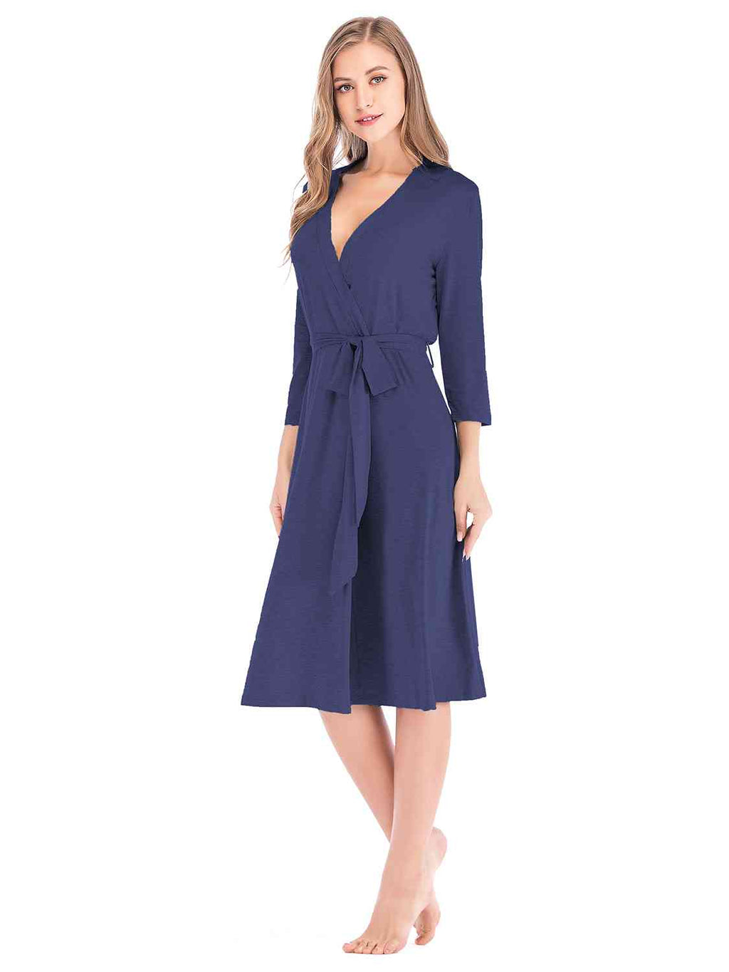 Plunge Tie Front Night Dress  Shop One Place