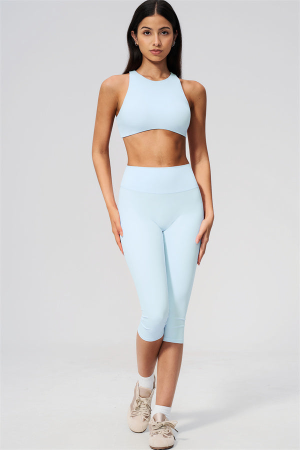 Ensemble 2 pièces Twirl : brassière de sport dos nu et legging corsaire