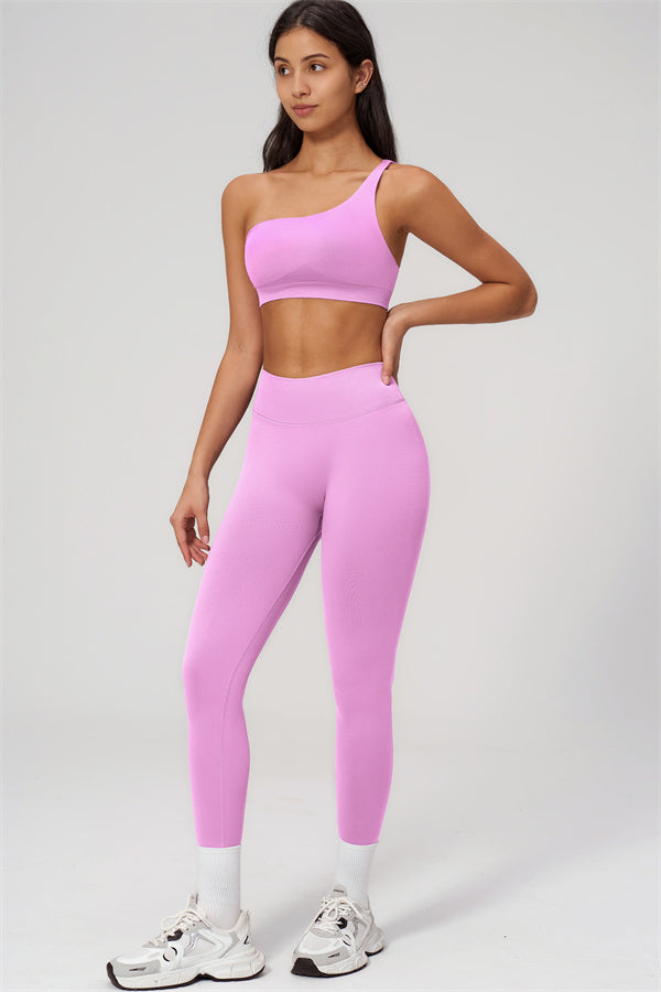 Empower 2-delige set: sportbeha met één schouderband en legging