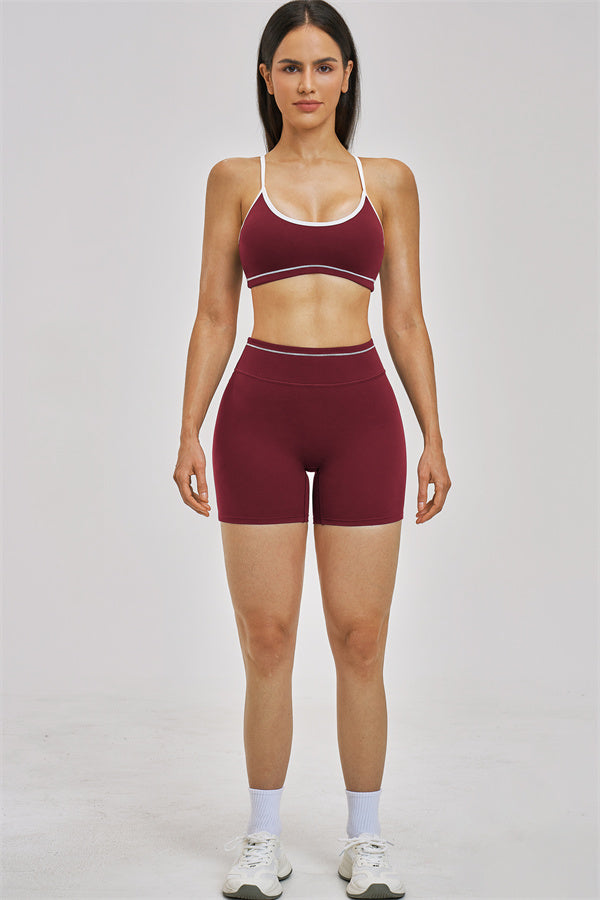 Conjunto Unbound de 2 piezas: sujetador deportivo y shorts