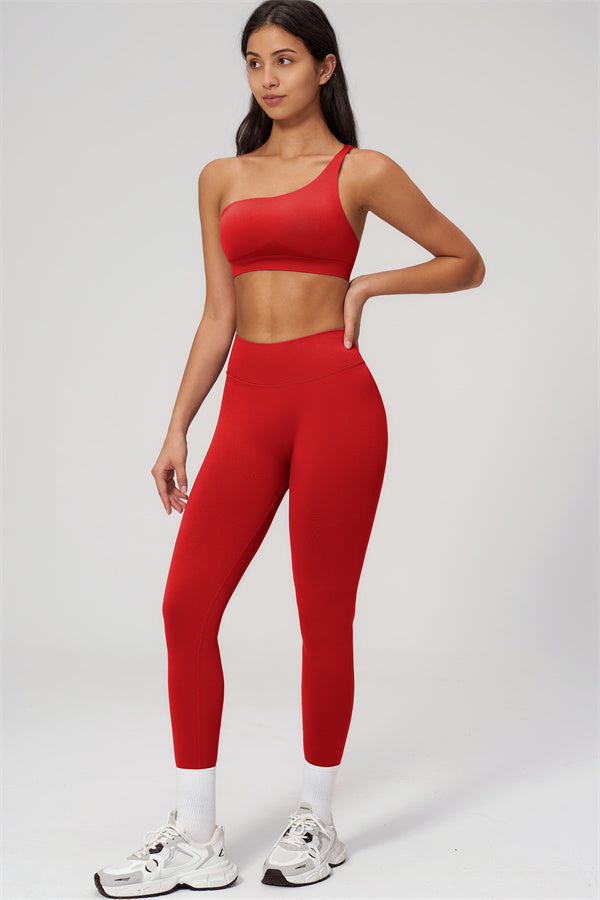 Empower 2-delige set: sportbeha met één schouderband en legging