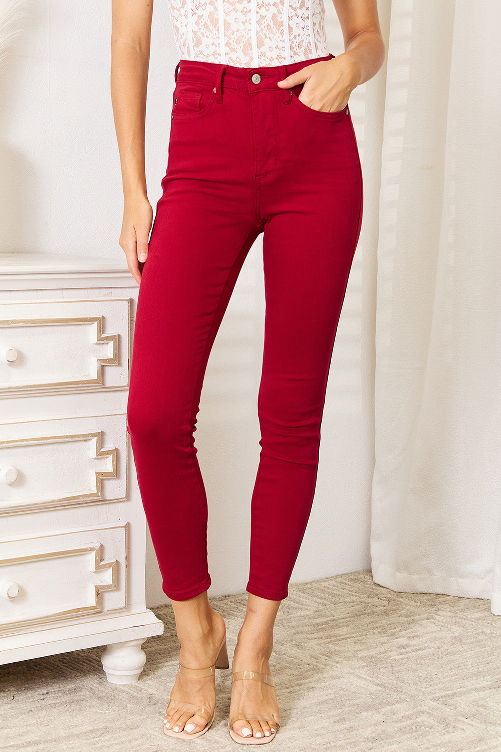 Jeans skinny Judy Blue de talle alto con control de abdomen, para todas las tallas