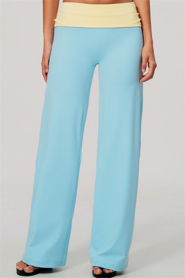 Conjunto de 2 piezas Cascade: camiseta de manga larga y pantalones de pierna recta con bloques de color