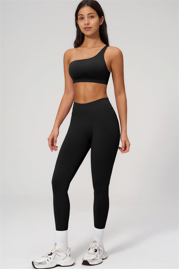 Empower 2-delige set: sportbeha met één schouderband en legging