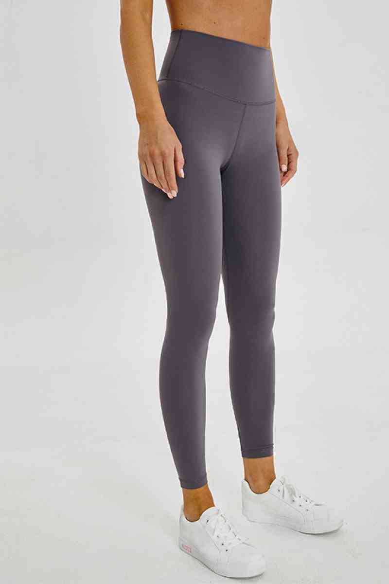 Leggings deportivos de cintura con banda ancha sin costuras
