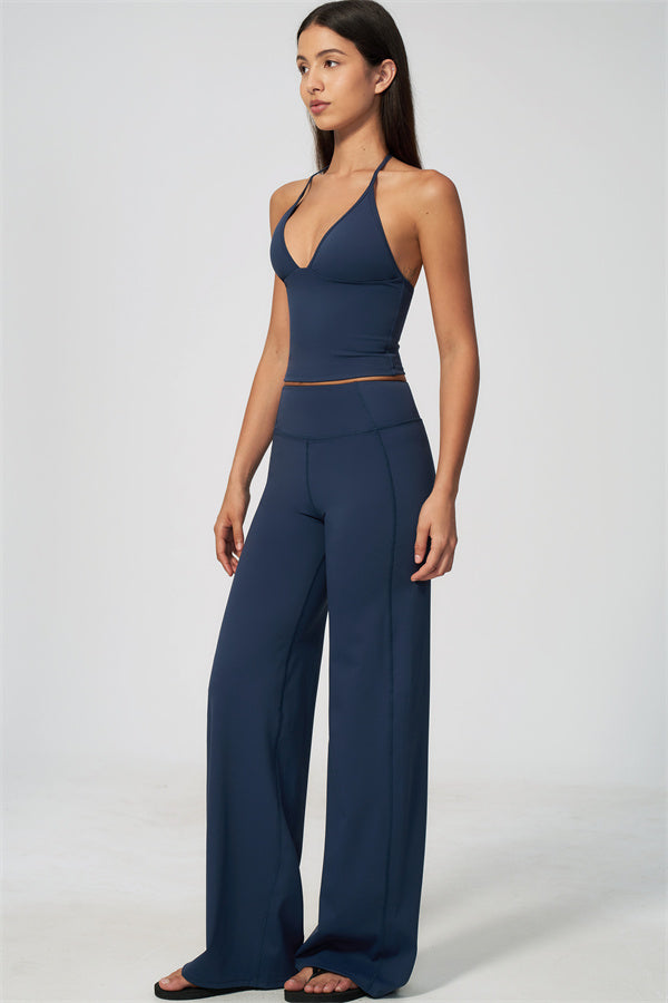 Conjunto RiseFit de 2 piezas: camiseta de tirantes y pantalones de pierna recta
