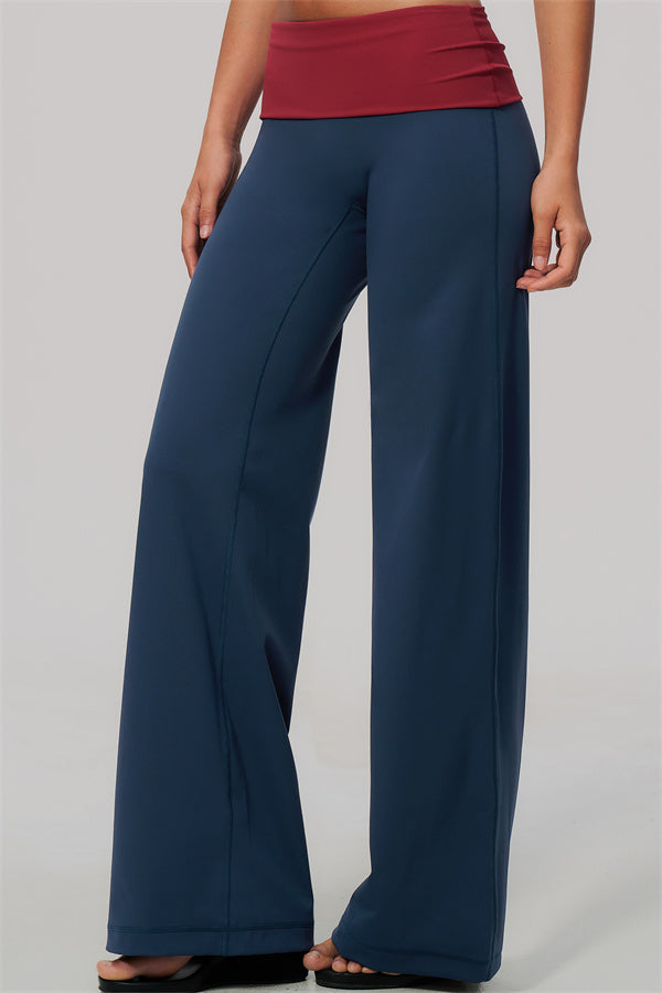 Conjunto de 2 piezas Cascade: camiseta de manga larga y pantalones de pierna recta con bloques de color