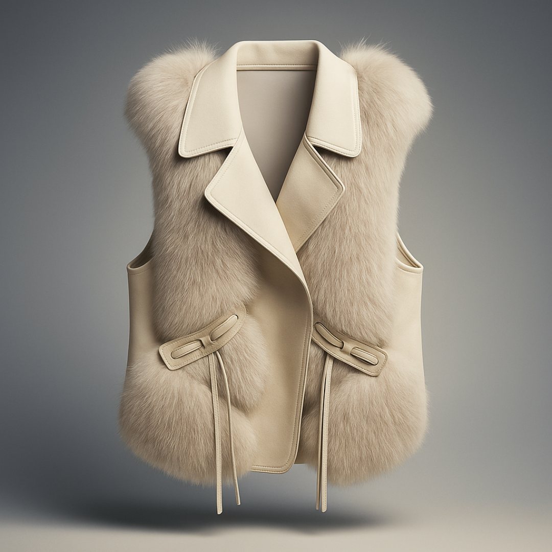 Chaleco de piel noble para invierno