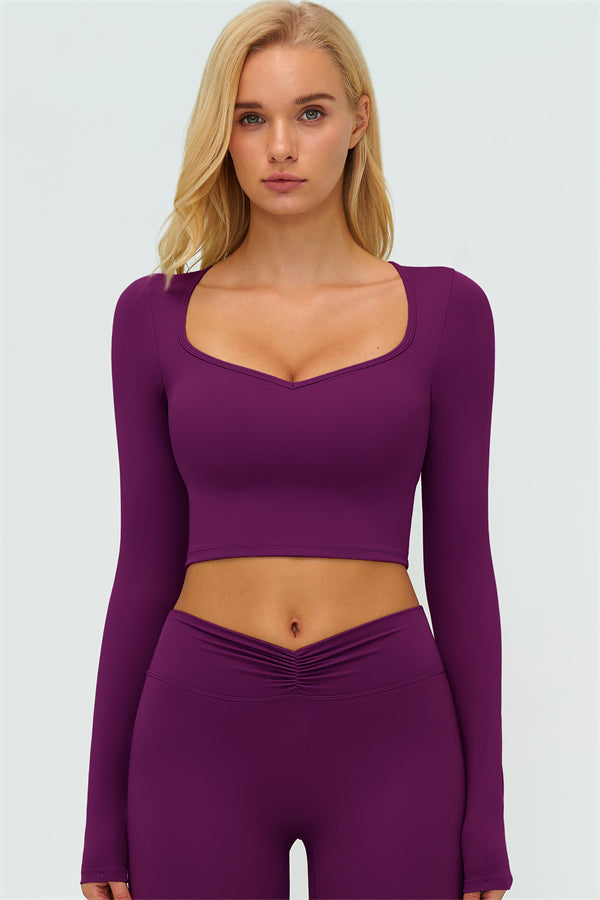 Lushness 2-delige set: cropped top met lange mouwen en leggings