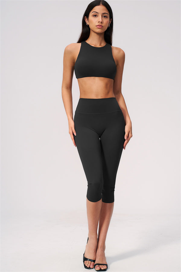Ensemble 2 pièces Twirl : brassière de sport dos nu et legging corsaire