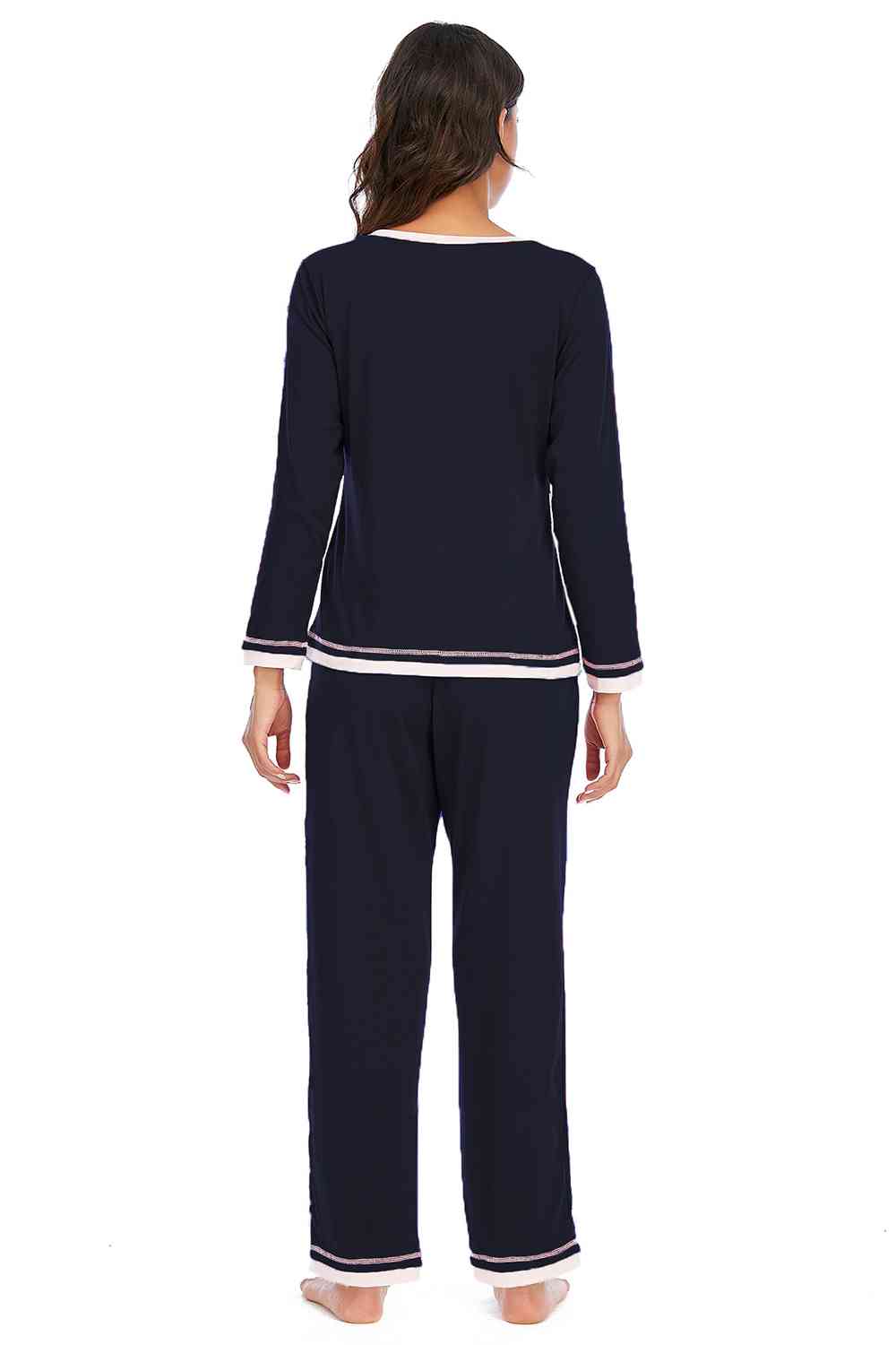 V-Neck Top and Pants Lounge Set  Shop One Place