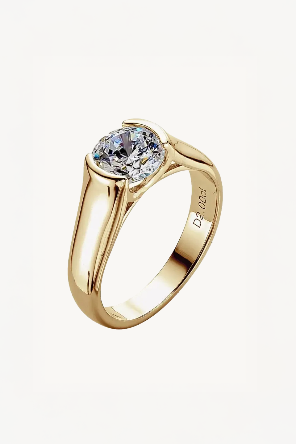 Anillo atrevido de moissanita Aurelia