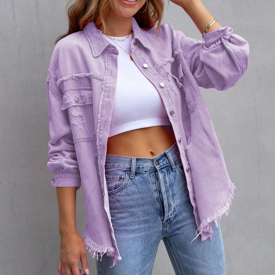 Chaqueta vaquera desgastada Mia