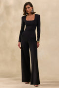 Elasse | Mono negro con escote cuadrado