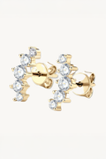 Aretes Carina en forma de lazo con moissanita