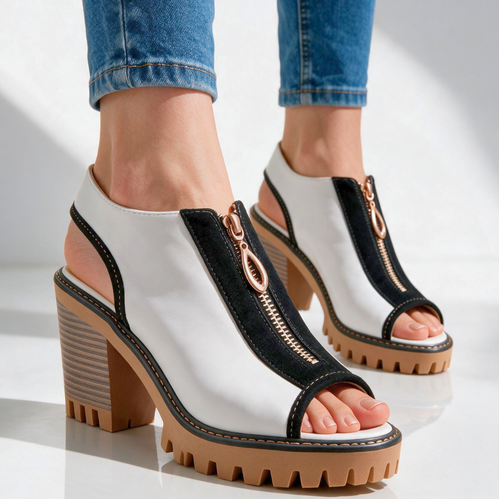 Tacones Chelsea Lake con cremallera
