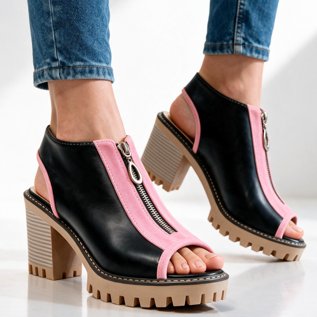 Tacones Chelsea Lake con cremallera