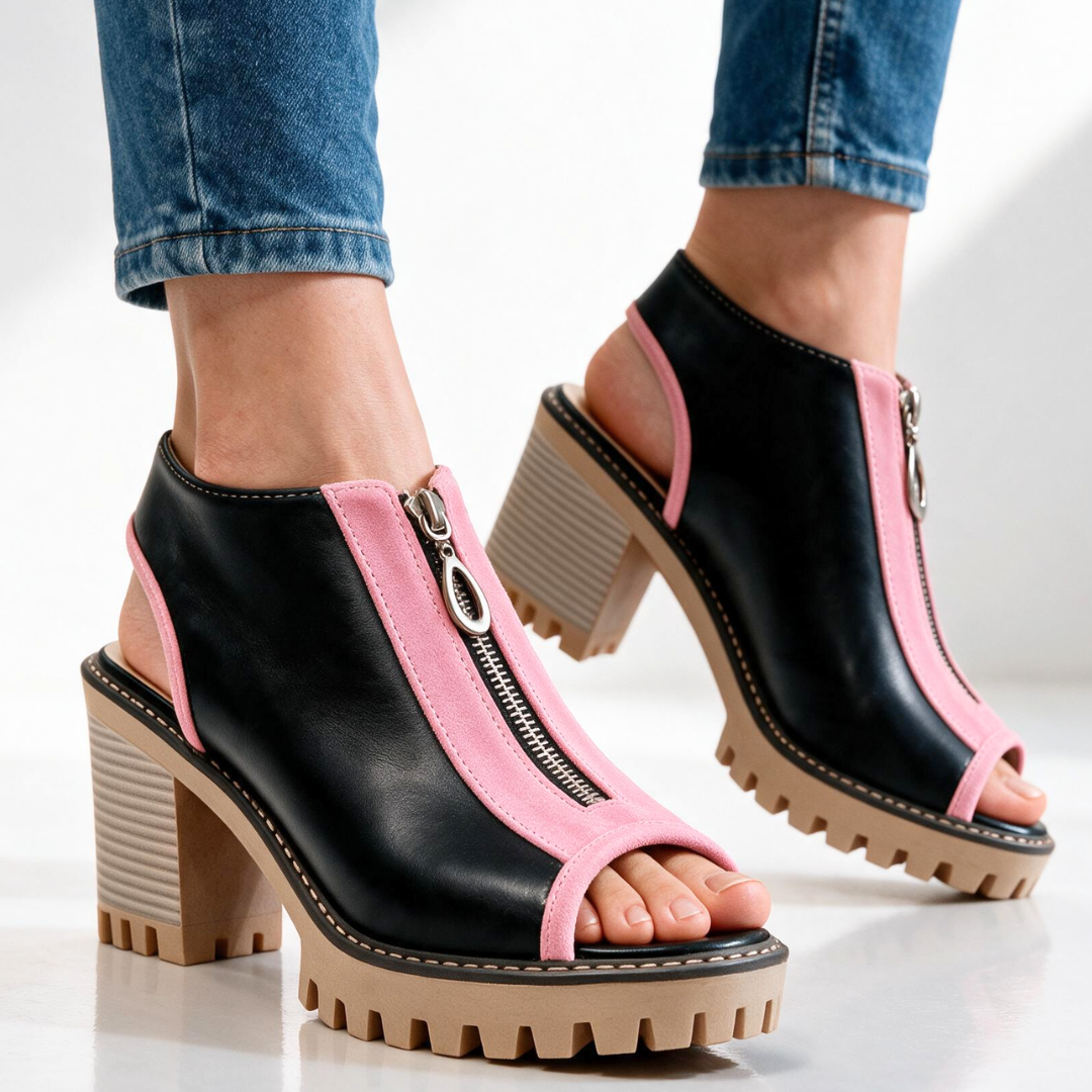 Tacones Chelsea Lake con cremallera