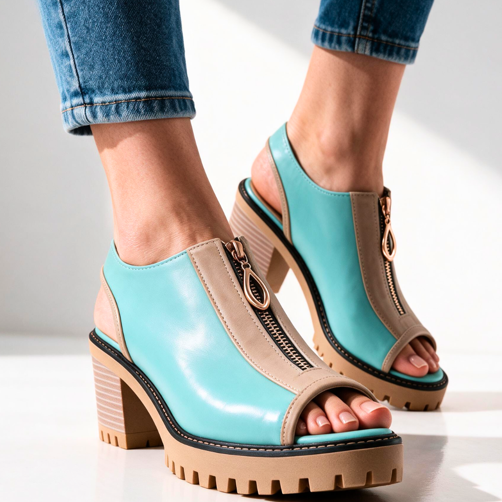 Tacones Chelsea Lake con cremallera