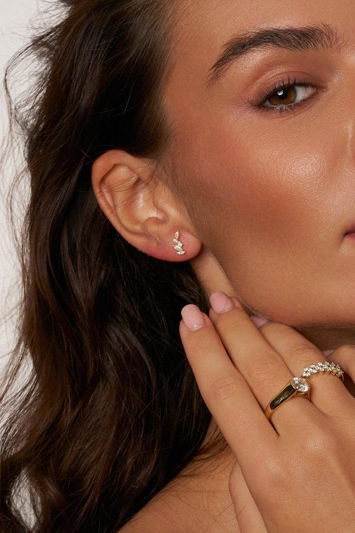 Aretes de moissanita Elara