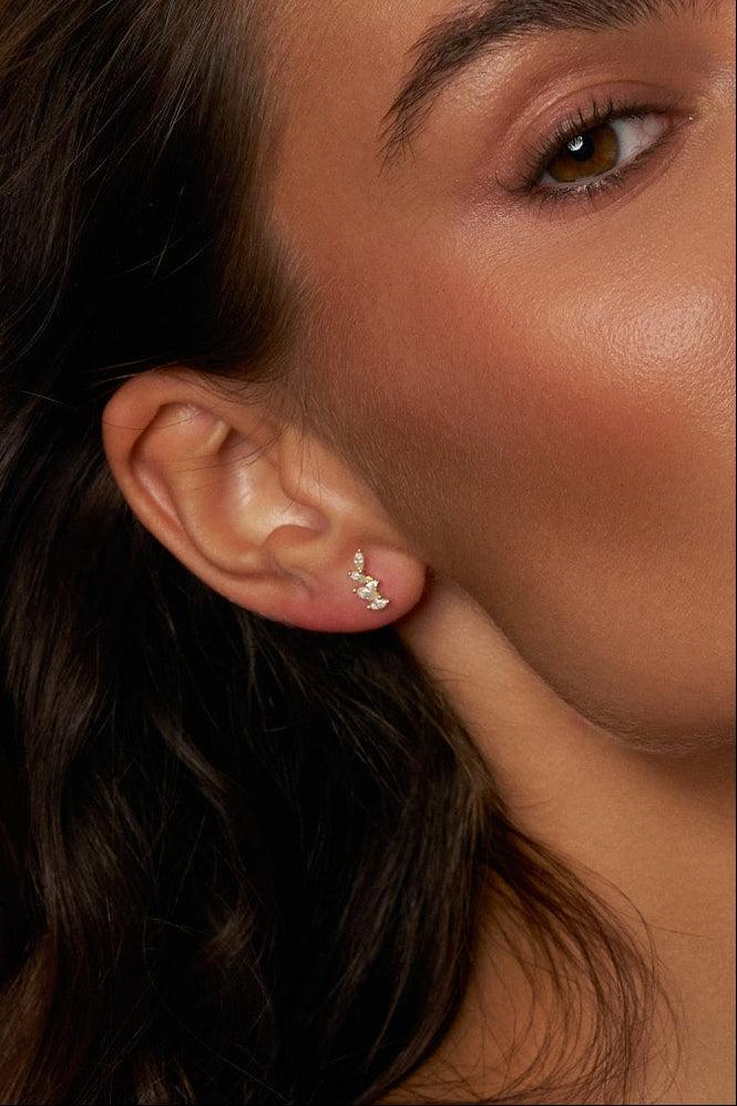 Aretes de moissanita Elara
