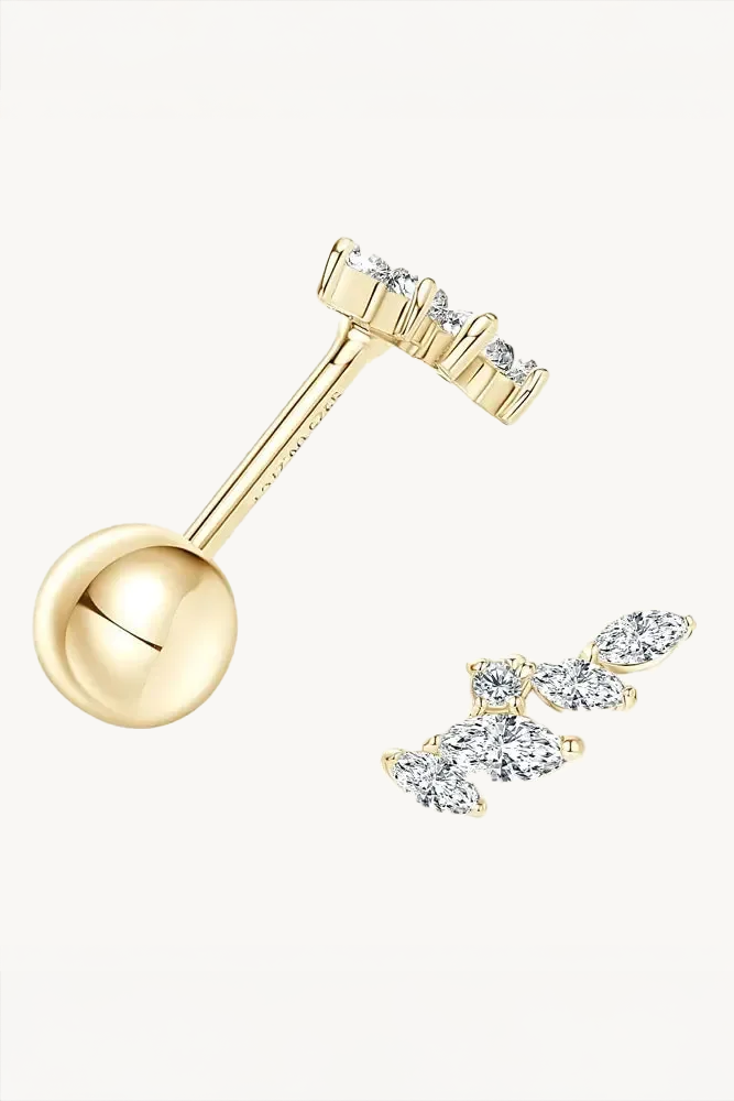 Aretes de moissanita Elara