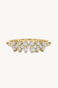 Anillo de moissanita en racimo Flora