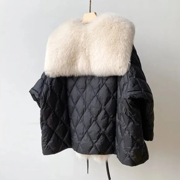 Chaqueta con cuello de piel