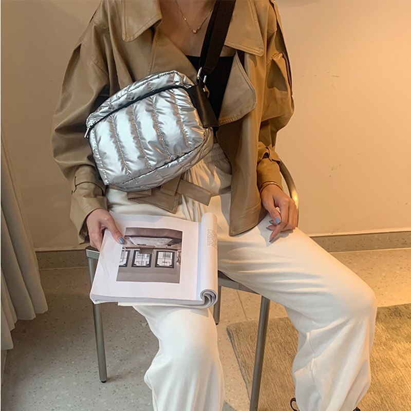 Bolso de hombro de algodón espacial de lujo