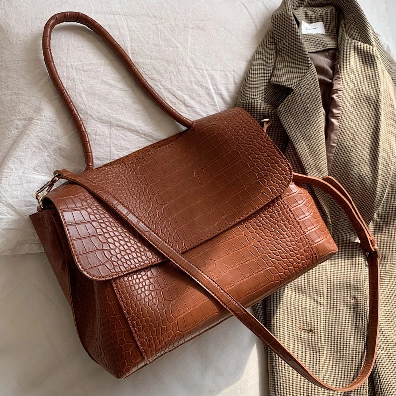 Bolso de cuero vegano de gran capacidad