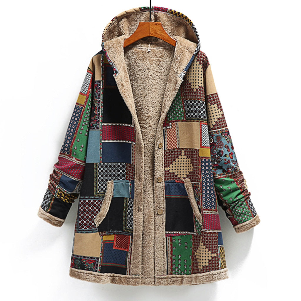 Abrigo vintage de forro polar