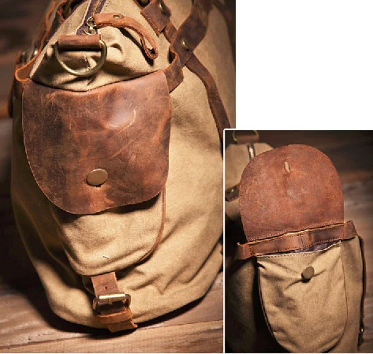 Bolso mensajero de lona vintage Atlas