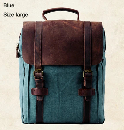 Mochila Ryder de lona y cuero