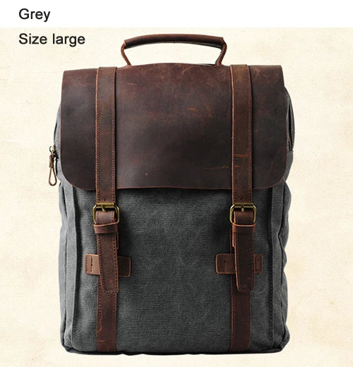 Mochila Ryder de lona y cuero