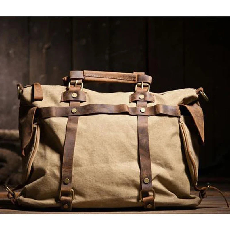 Bolso mensajero de lona vintage Atlas