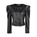 Chaqueta de cuero negra