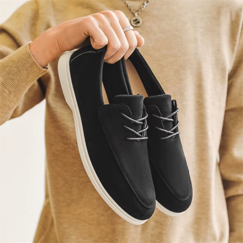 Mocasín Claudio de ante con cordones