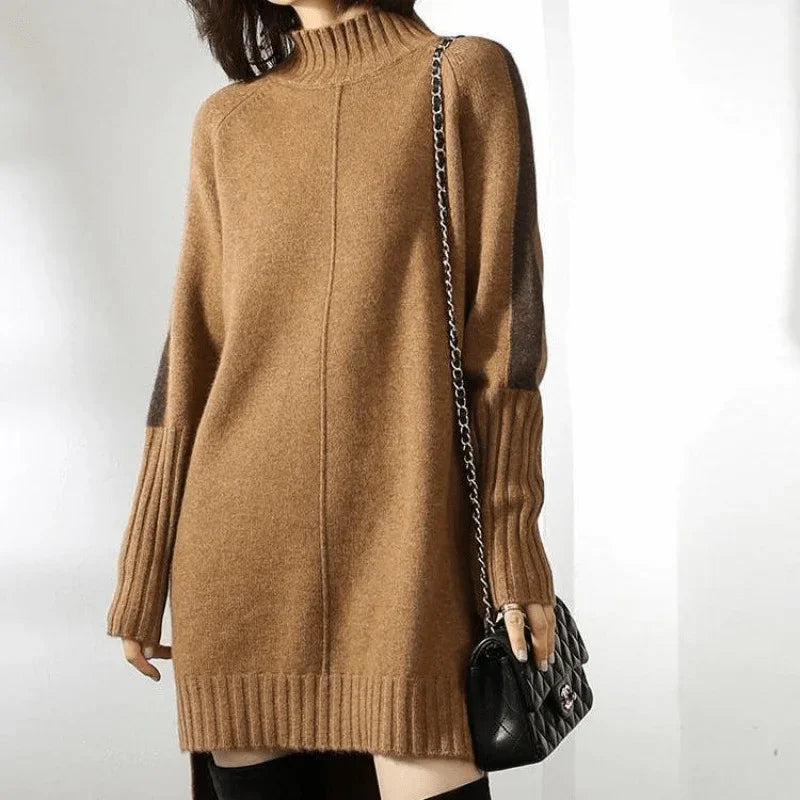 Vestido suéter de cuello alto Tundra