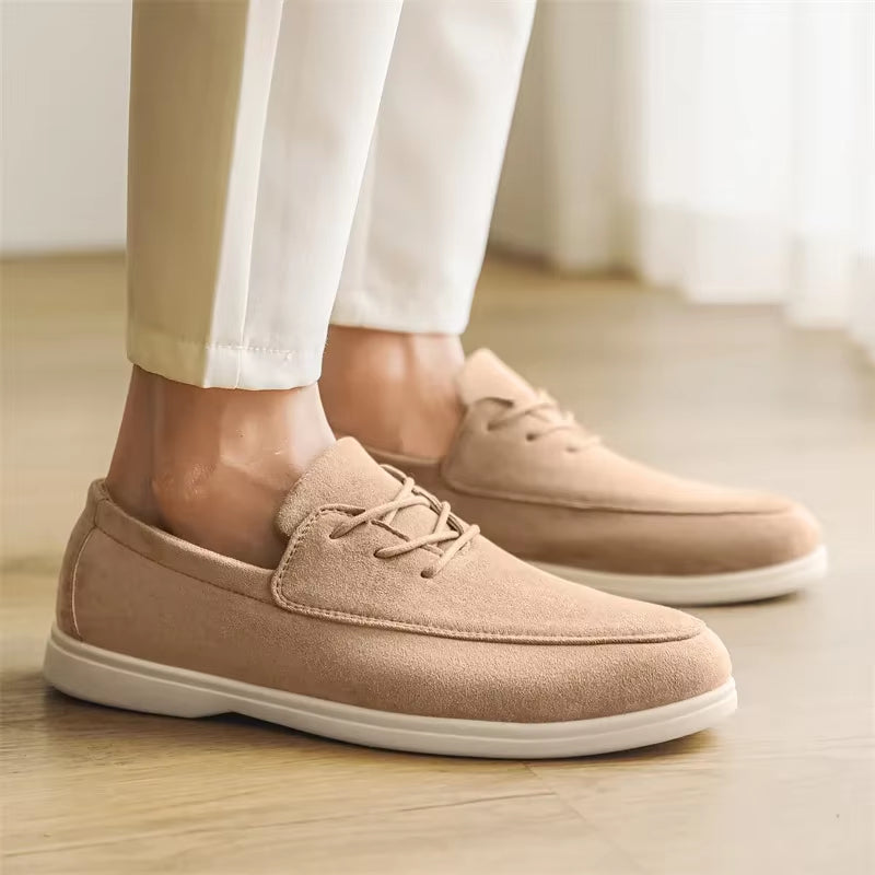 Mocasín Claudio de ante con cordones