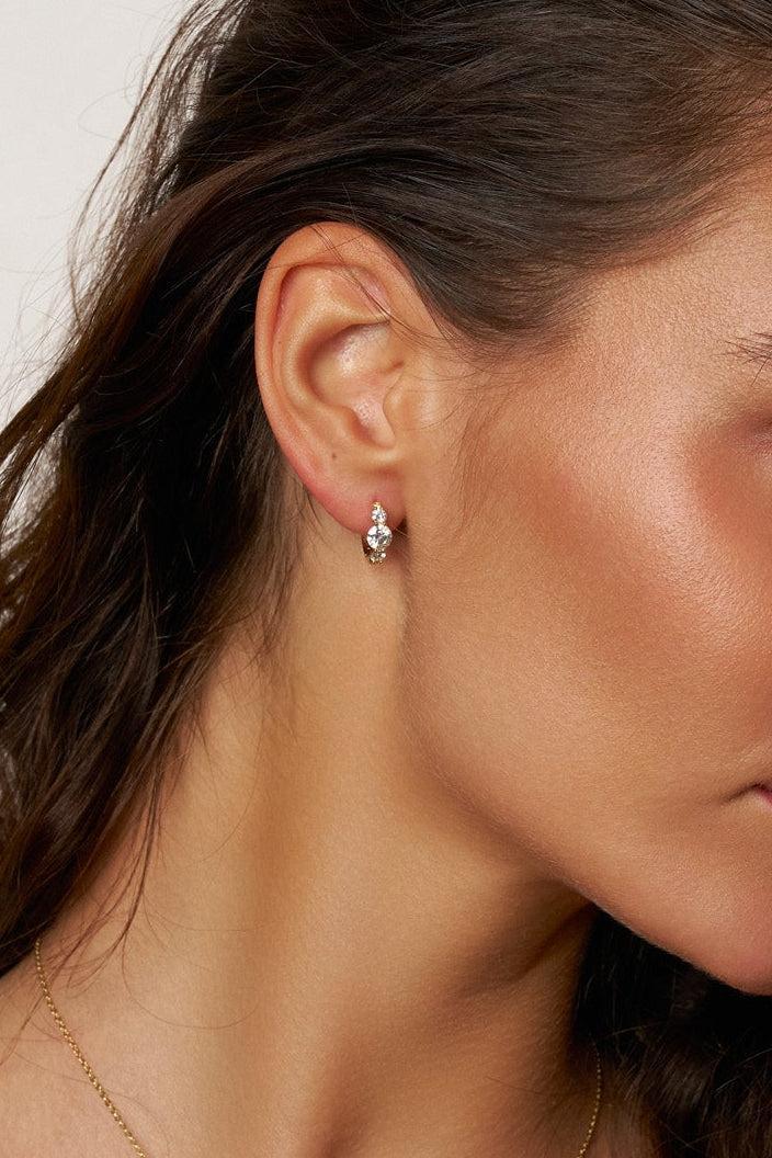 Pendientes de aro Radiance de moissanita