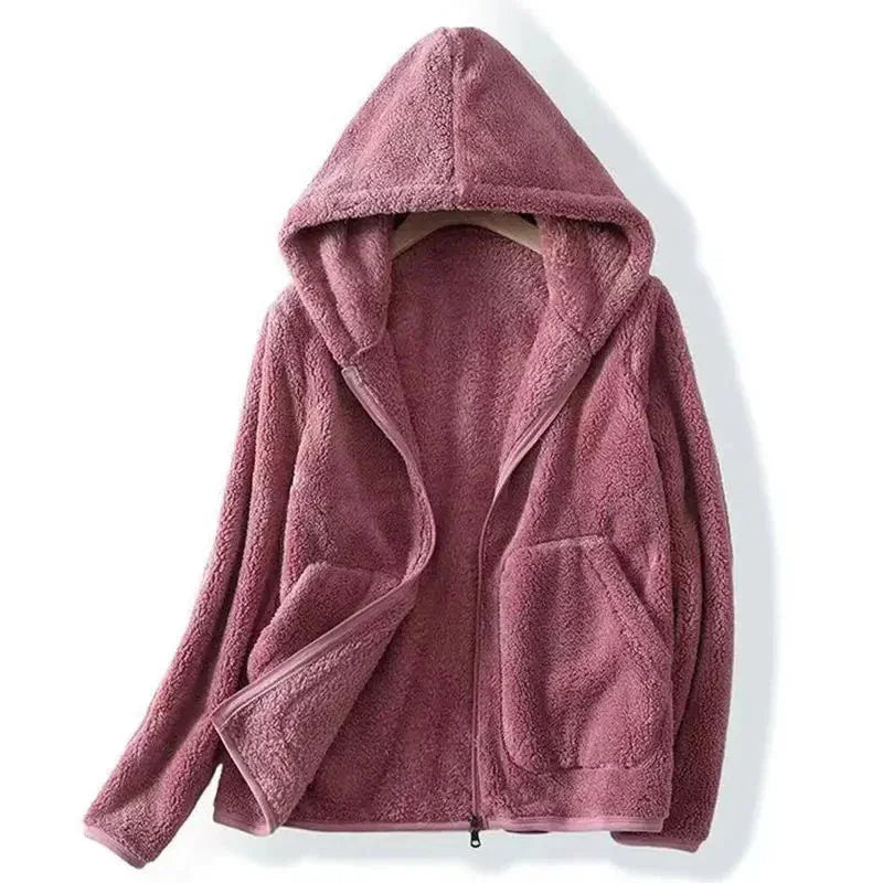 Chaqueta Aurora de forro polar coral