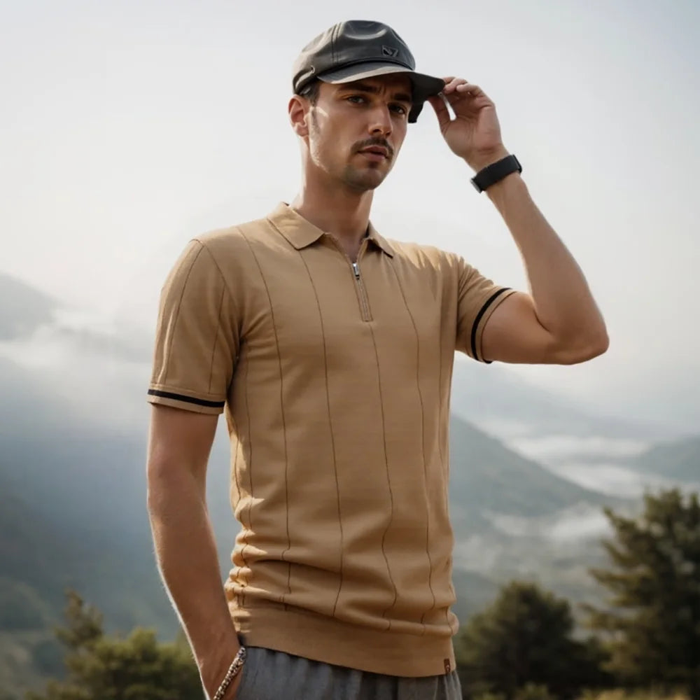 Polo Hudson con cremallera