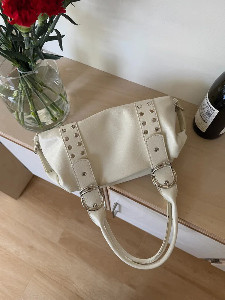Bolso de cuero con remaches Valerie