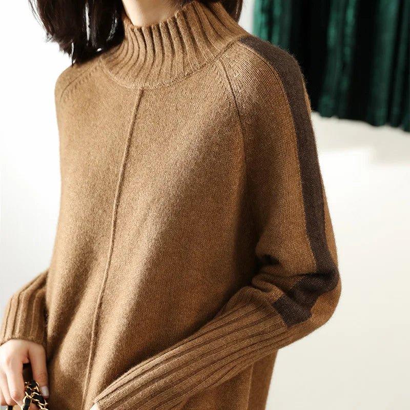 Vestido suéter de cuello alto Tundra