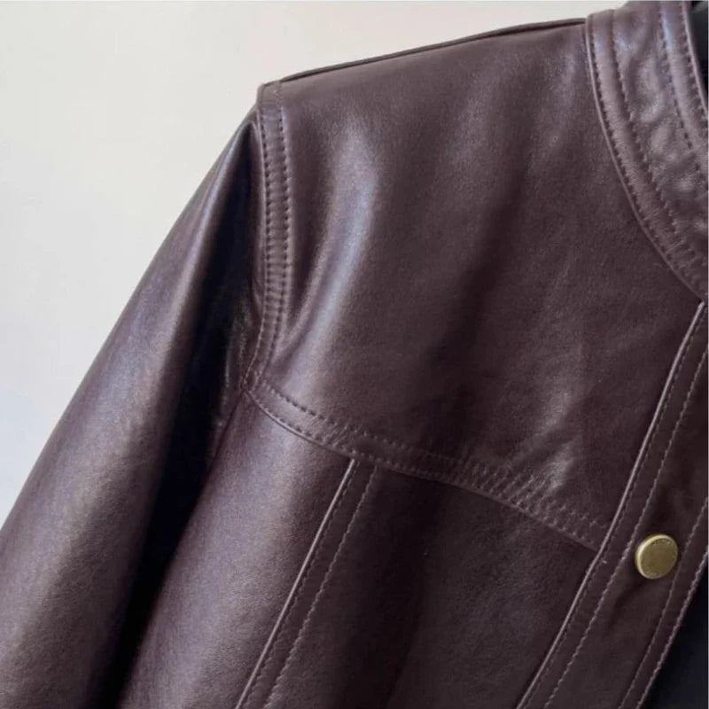 Chaqueta de cuero Aurélie
