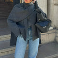 Chaqueta con cuello tipo bufanda