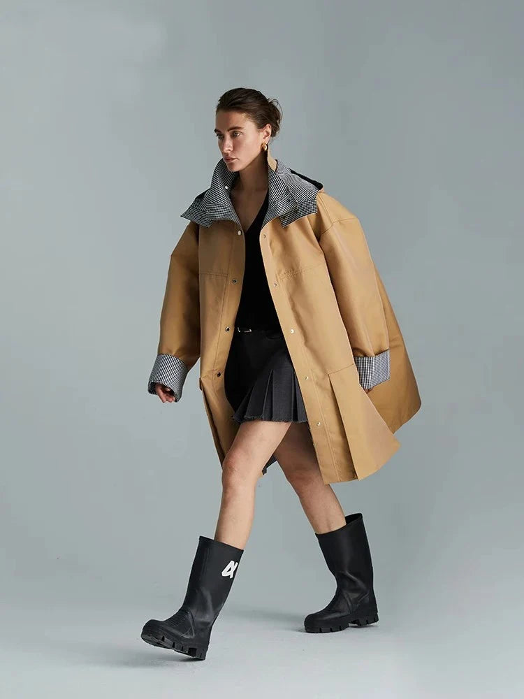 Gabardina de patchwork Savoy