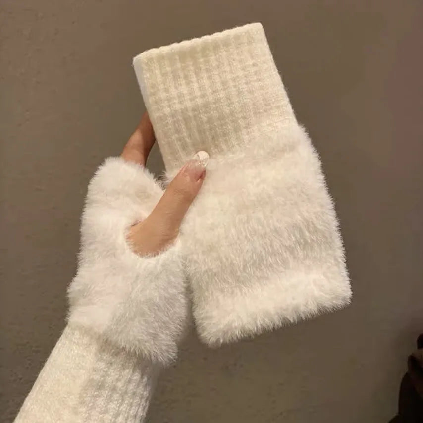 Guantes tejidos sin dedos